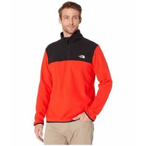 THE NORTH FACE TKA Glacier 1/4-Zip Pullover Men's Fiery Red/Black XL